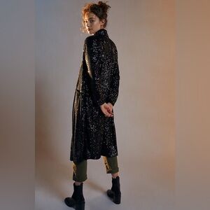 Anthropologie X bb dakota sequin duster drawstring kimono